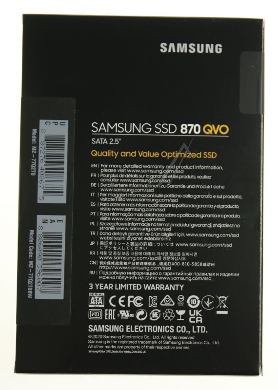 870 QVO MZ-77Q2T0BW 2TB 2,5"/ SATA-3 SSD-FESTPLATTE