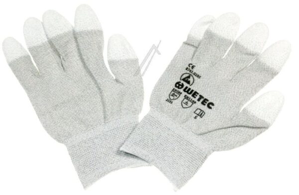 8745.0205 ESD-HANDSCHUH-PAAR GRÖSSE S - NAHTLOS MIT PU-FINGERKUPPEN