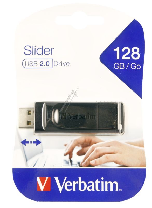 49328 USB-STICK 2.0 STORE  N  GO SLIDER 128GB SCHWARZ