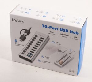 UA0448 USB3.0 MULTIPORT HUB 10X USB-A    1X USB-A QUICKCHARGE