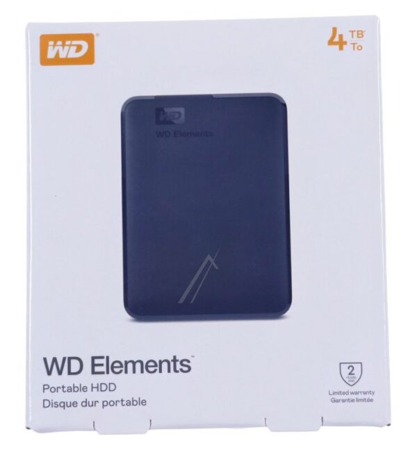 WD ELEMENTS PORTABLE WDBU6Y0040BBK-WESN 2,5" EKSTERNI HARD DISK KAPACITETA 4 TB SA USB 3.0 PRIKLJUČKOM