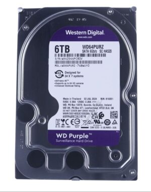 WD64PURZ WD PURPLE 6TB SATA HDD 8.9CM 3.5ZOLL INTERN 256MB CACHE