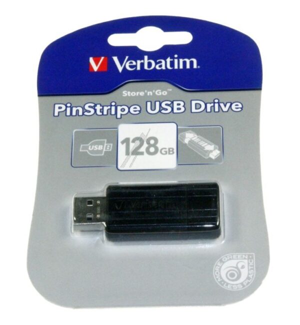 49071 USB-STICK 2.0 PINSTRIPE 128GB SCHWARZ