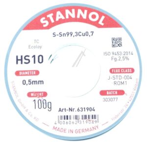 SN99CU1 631904 LÖTDRAHT 0,5MM 100G BLEIFREI HS10