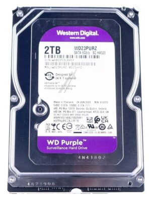 WD PURPLE™ WD23PURZ WD PURPLE 2TB SATA 6GB/ S CE HDD 8,9CM 3,5ZOLL INTERN 256MB CACHE 24X7 BULK