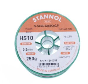 SN96AG3CU1 594052 LÖTDRAHT 0,5MM 250G BLEIFREI HS10 TSC305