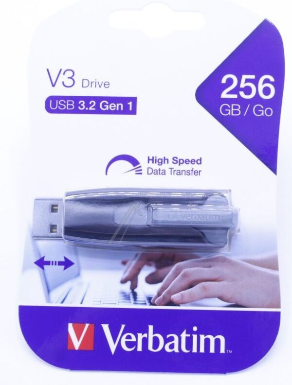 49168 USB 3.0 SUPERSPEED - V3 USB MEMORIJA 256GB CRNA