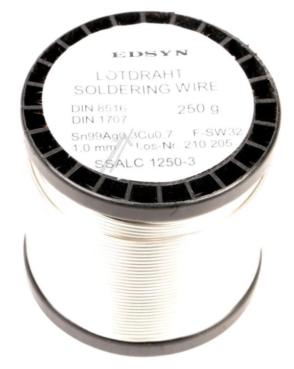 SN99AG0,3CU0,7 F-SW34 SSALC1250-3 LÖTDRAHT/ LÖTZINN,  BLEIFREI,  250G,  1.0MM