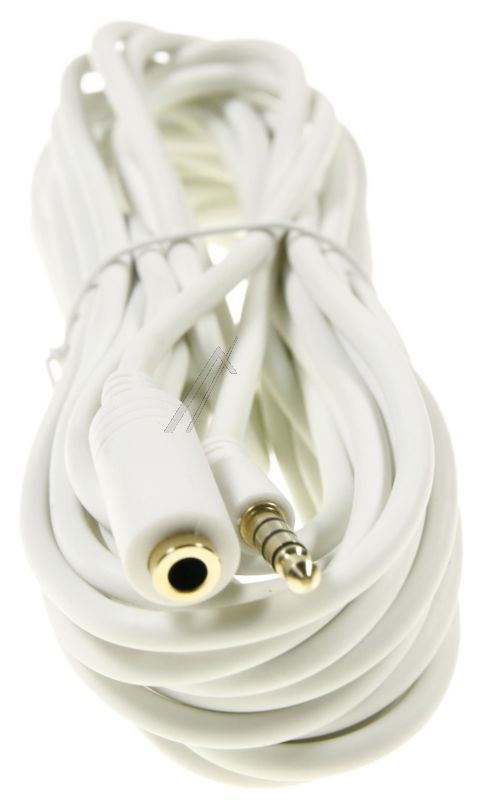 KLINKENVERLÄNGERUNG 4-POL. 3,5MM STECKER/ BUCHSE WEISS 5,0M
