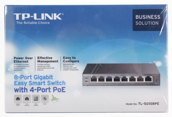 TL-SG108PE GIGABIT EASY-SMART SWITCH,  8 PORT/ POE
