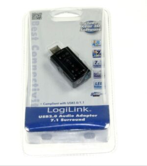 UA0078 USB2.0 ZVUNA KARTA,  7.1 VIRTUAL 3D SOUNEFFEKT,  LOGILINK