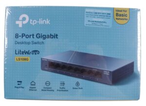 LITEWAVE LS108G GIGABIT ETHERNET SWITCH,  8 PORT,  METALL,  DESKTOP