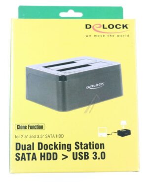 62661 DUAL DOCKINGSTATION SATA HDD > USB 3.0 MIT KLONFUNKTION