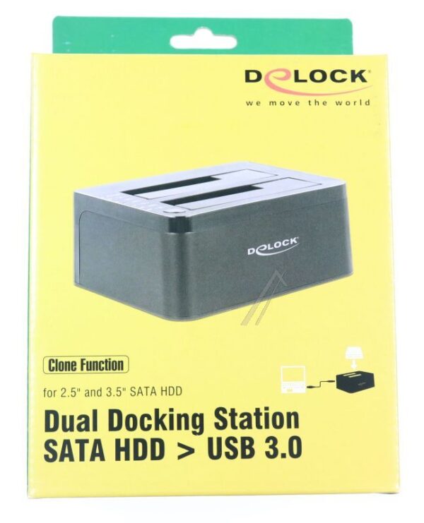 62661 DUAL DOCKINGSTATION SATA HDD > USB 3.0 MIT KLONFUNKTION