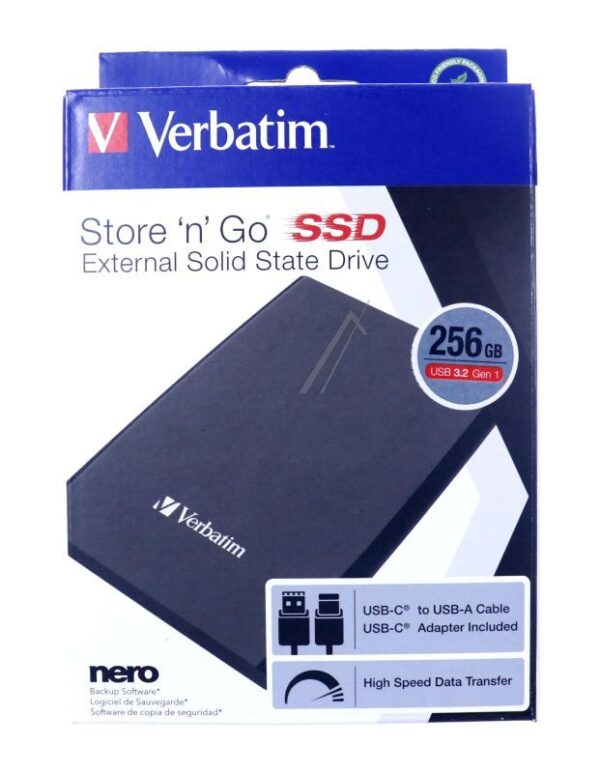32180 256GB STORE  N  GO SLIM PORTABLE SSD USB 3.2 GEN 1/ USB-C FESTPLATTE SCHWARZ