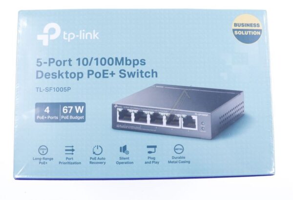 TL-SF1005P FAST ETHERNET SWITCH 5 PORT/ POE DESKTOP