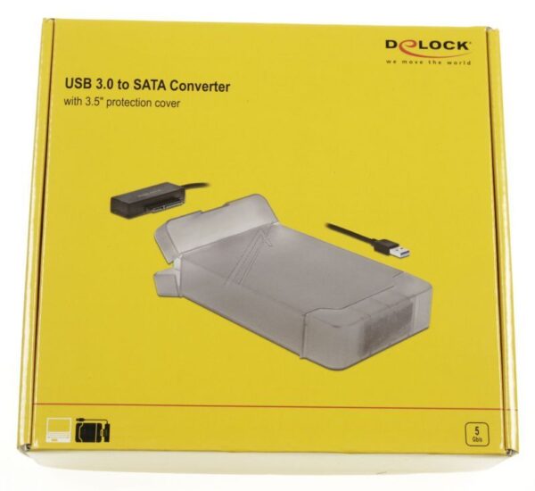64086 USB-TYP-A ZU SATA KONVERTER MIT 3,5" SCHUTZHÜLLE