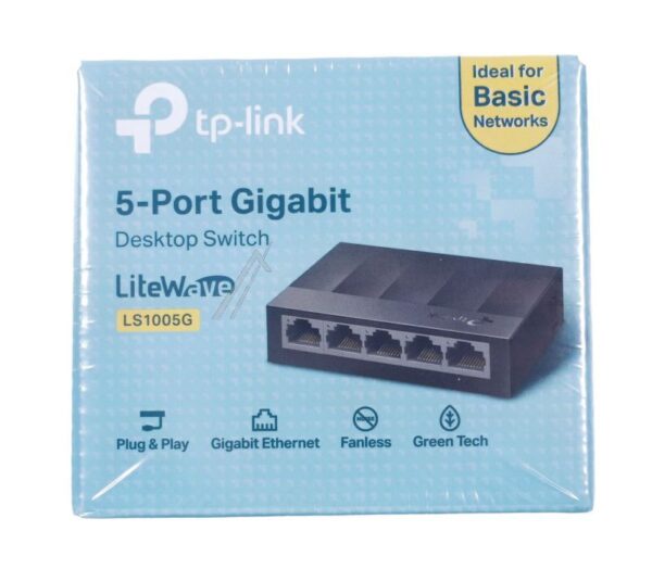 LITEWAVE LS1005G GIGABIT ETHERNET SWITCH 5 PORT DESKTOP