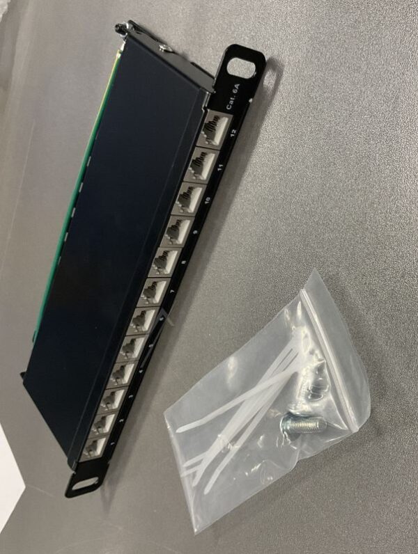 10" PATCHPANEL 12 PORT CAT.6A 0.5HE SCHWARZ