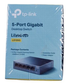 LITEWAVE LS105G GIGABIT ETHERNET SWITCH,  5 PORT,  METALL,  DESKTOP