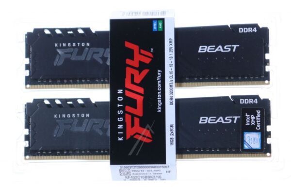 KF432C16BBK2/ 16 FURY BEAST 16GB DDR4 PC4-25600 KIT CL16