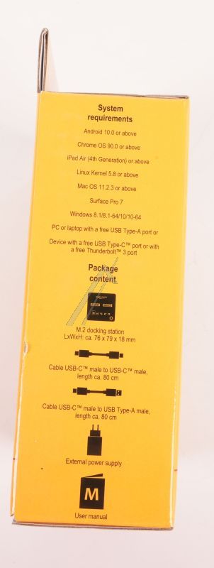 64138 DOCKINGSTATION FÜR 1X M.2 NVME SSD    1X M.2 SATA SSD MIT SD EXPRESS (SD 7.1) KARTENLESER UND KLONFUNKTION