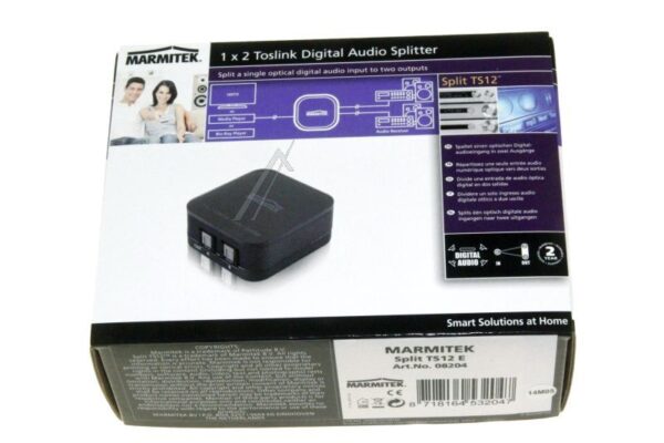SPLIT TS12 25008204 TOSLINK/ OPTICAL SPLITTER/ VERTEILER - 1 EIN/ 2 AUS