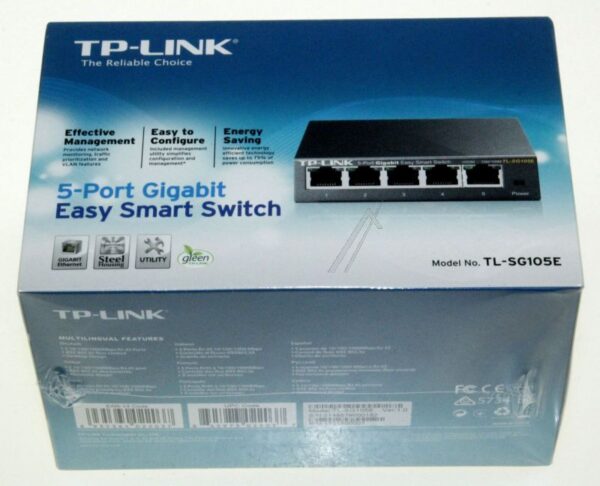 TL-SG105E GIGABIT ETHERNET EASY SMART SWITCH,  5 PORT,  DESKTOP