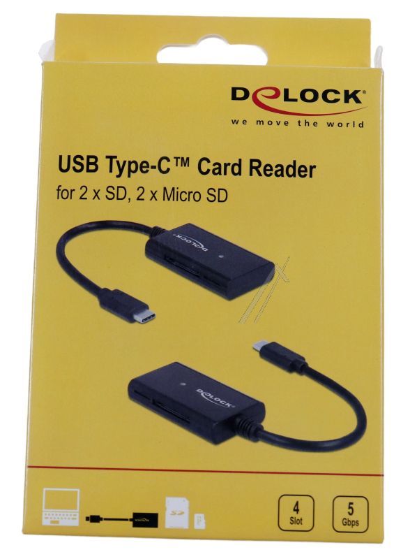 91740 USB 3.1 GEN 1 ČITAČ KARTICA USB TIPE-C KONEKTOR 4 SLOTS