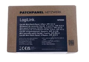 NP0088 MINI-DESKTOP-PATCHPANEL 4 PORT CAT.6A 0.5U SCHWARZ