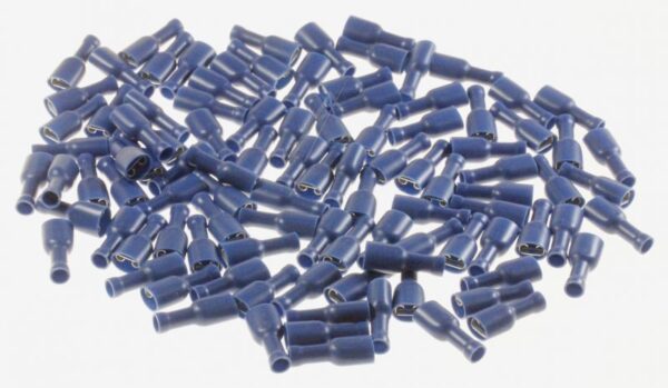 6,4X0,8MM FLACHSTECKHÜLSE VOLLISOLIERT 100STK. BLAU 1,5-2,5MM²