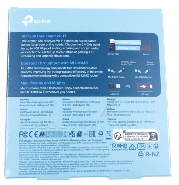 AC1300 ARCHER T3U WLAN DUALBAND USB-STICK 2,4/ 5GHZ,  1300MBIT/ S