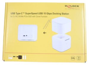 63331 M.2 DOCKINGSTATION FÜR 2X M.2 NVME PCIE SSD MIT KLONFUNKTION