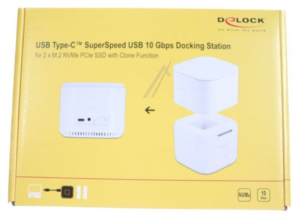63331 M.2 DOCKINGSTATION FÜR 2X M.2 NVME PCIE SSD MIT KLONFUNKTION