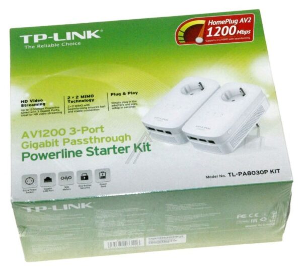 AV1300 TL-PA8030P KIT POWERLINE-ADAPTER 1200MBIT/ S STECKDOSE SET