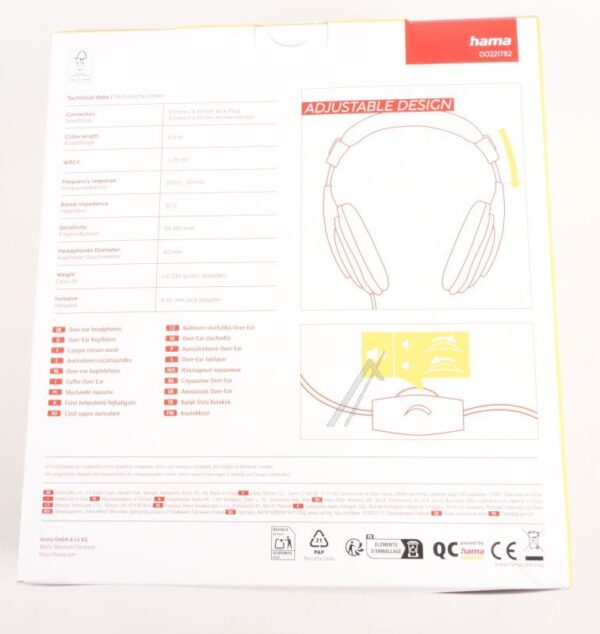 00221782 TV-HEADSET "SHELLTV II",  OHRUMSCHLIESSEND,  EINSEITIG,  LANGES KABEL (6M),  SCHWARZ