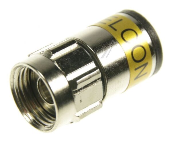 OVZ 037 22505086 PUSH-ON F-STECKER,  FÜR 3-FACH GESCHIRMTES KABEL GELB