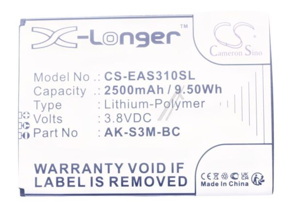 3,8V-2500MAH LI-POLYMER TELEFONAKKU ALTERNATIV FÜR EMPORIA