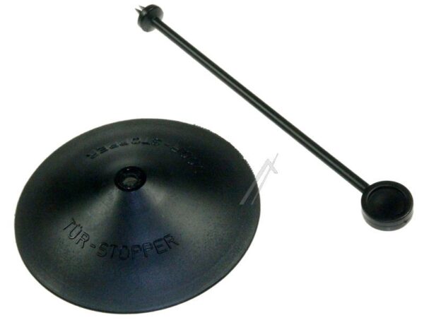 DOOR-STOP TÜRSTOPPER PROFI Ø12CM SCHWARZ MIT GRIFFSTAB