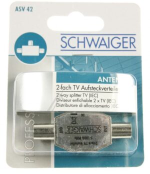 ASV42531 STECK-ANSCHLUSSVERTEILER: 2X TV,  SILBER