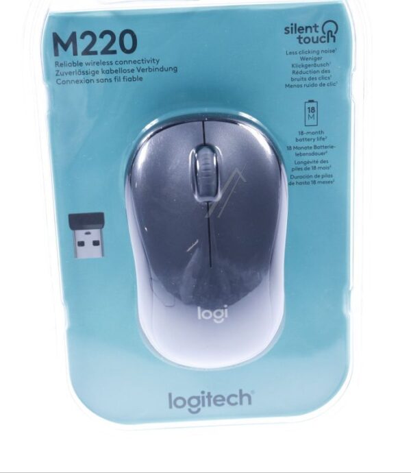 M220 SILENT 910-004878 WIRELESS MOUSE,  ANTHRACITE
