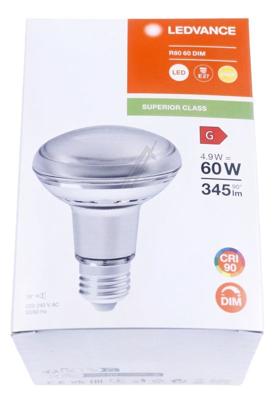 LED R806036 DIM LED R80 DIM P 4.9W 927 E27