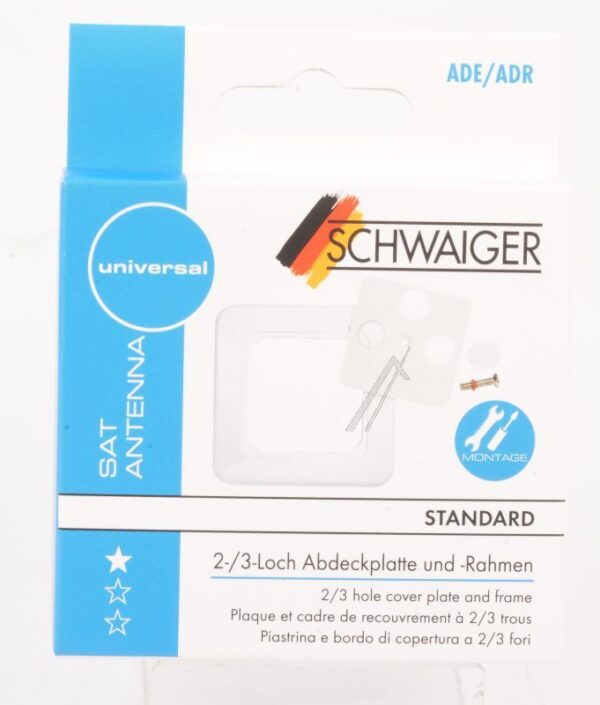 ADE/ ADR532 ABDECKRAHMEN- UND EINSATZ,  WEISS