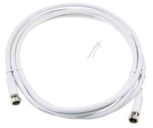 F-ANSCHLUSSKABEL MIT GERADEM STECKER 2,5M,  WEISS