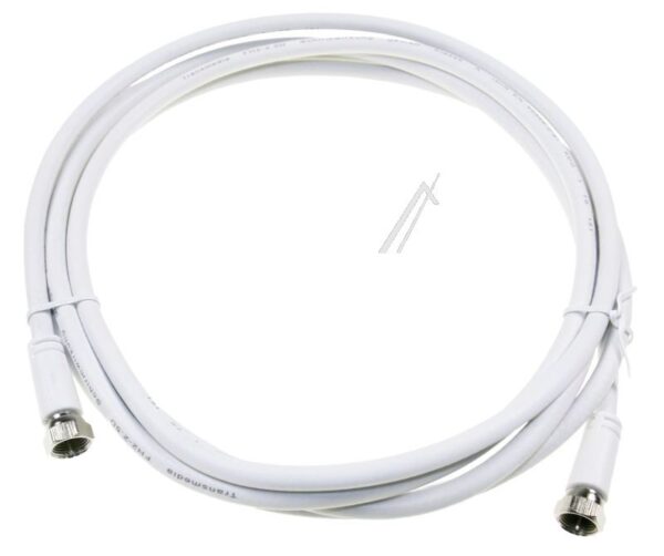 F-ANSCHLUSSKABEL MIT GERADEM STECKER 2,5M,  WEISS