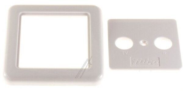 GDZ 200 22520066 ABDECKPLATTE,  2-LOCH,  2-TEILIG REINWEISS,  75X75
