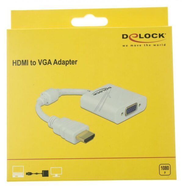 65346 ADAPTER HDMI-A STECKER > VGA BUCHSE WEISS