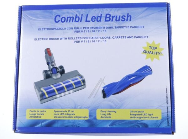 DY305L TURBODÜSE MIT LED-BELEUCHTUNG UND EXTRA SOFTWALZE IM VERKAUFSKARTON,  ALTERNATIV FÜR DYSON V7 V8 V10 V11 V15