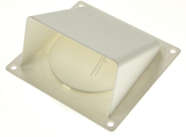 503000 625.004.00 WINDHAUBE 125MM WEISS MIT KLAPPE