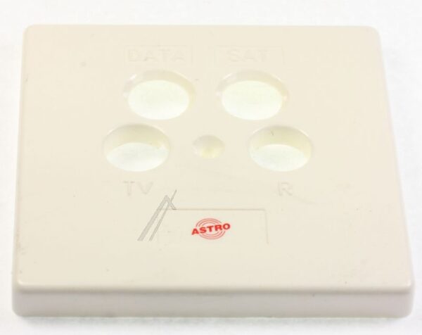 GUZ 44 00610440 DECKEL FÜR 4-LOCH DOSE,  ELEKTROWEISS,  80X80MM
